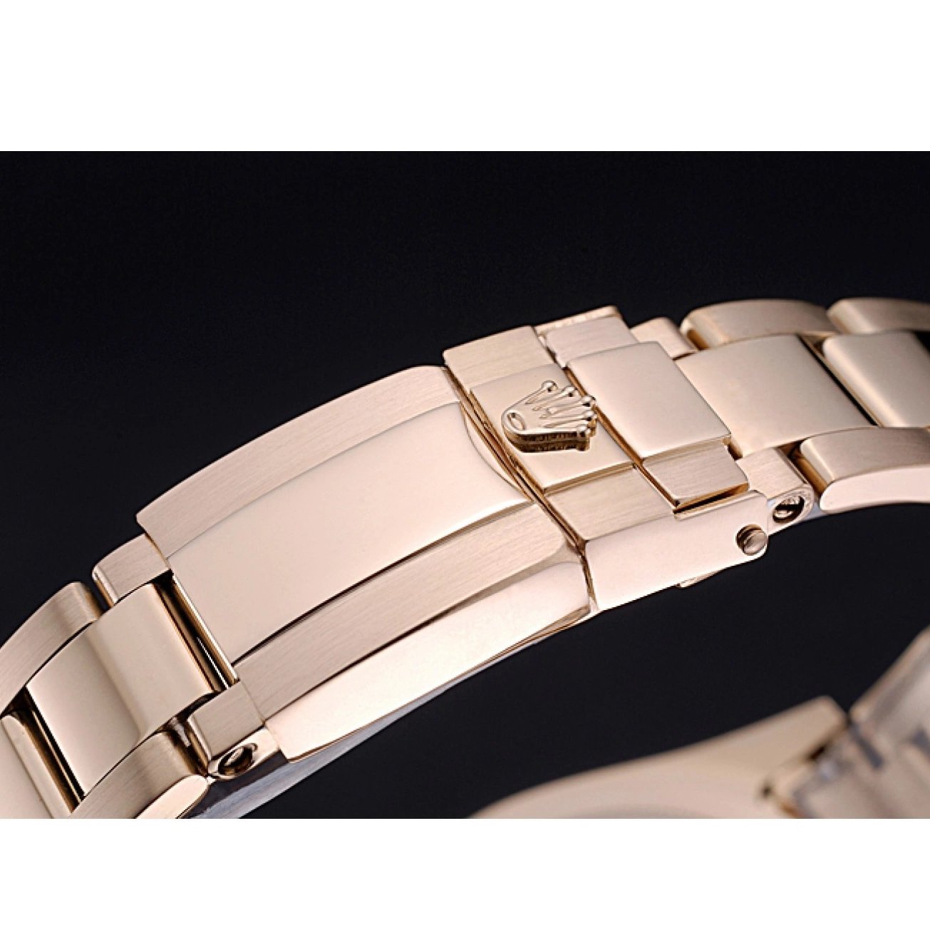 Good copy rolex watches White Rolex Black Daytona Cosmograph Gold 622548 Subdials with Bracelet 0520